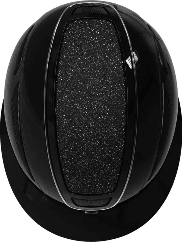 Ridehjelm Elite Polo Glossy med Sølvdetaljer